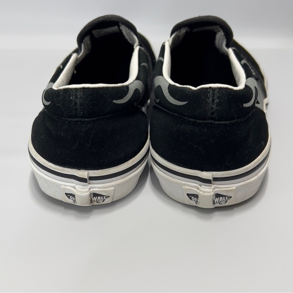 VANS black and Gray  Flames US 6 Juniors slip On Sneaker Shoe - Picture 6 of 14